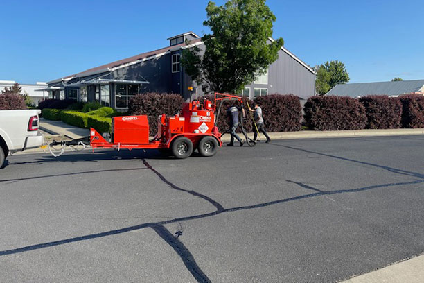 Asphalt repair project in Chico